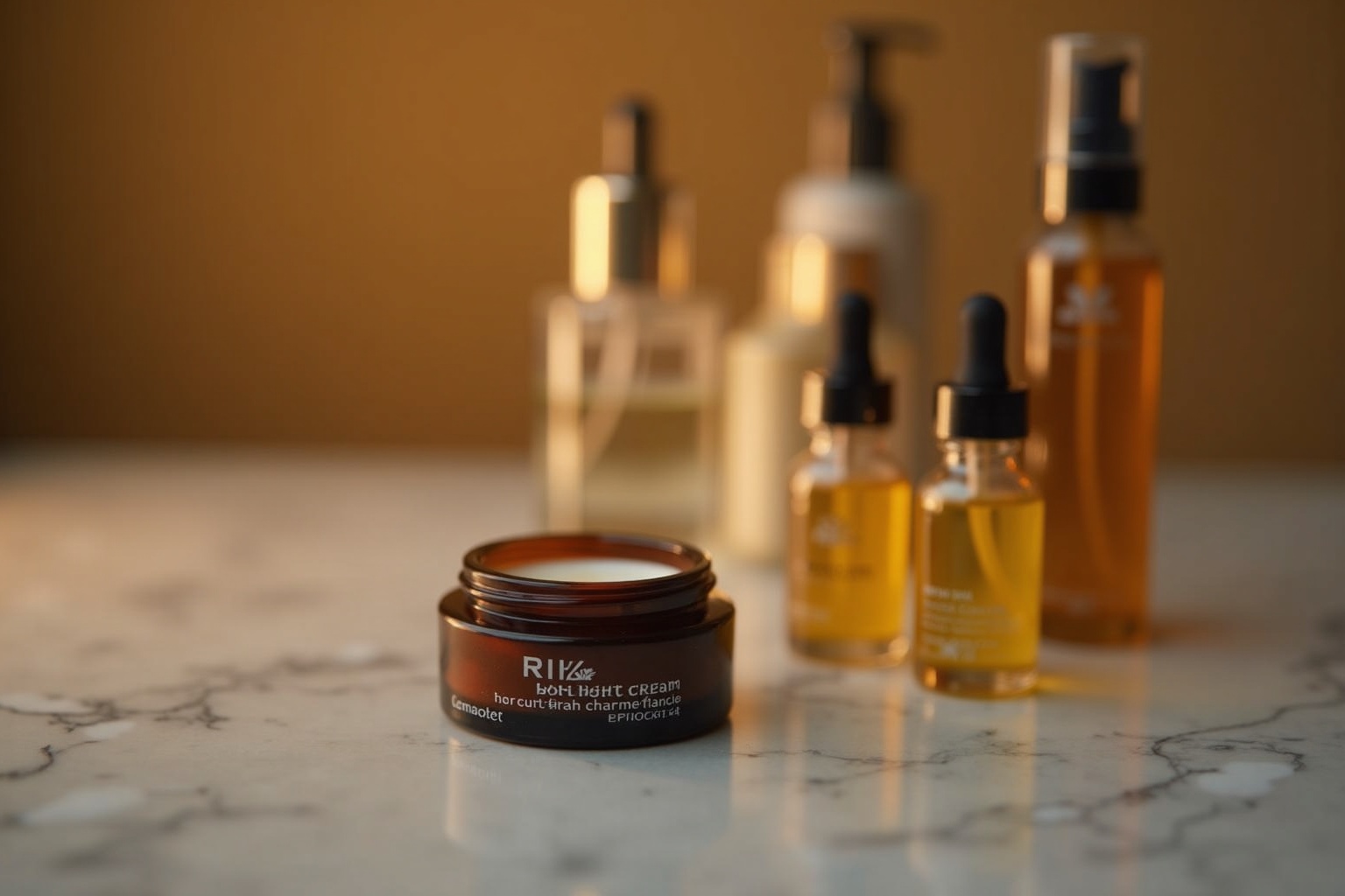 Abendpflege-Routine – Frau trägt Nachtcreme auf ihr Gesicht auf