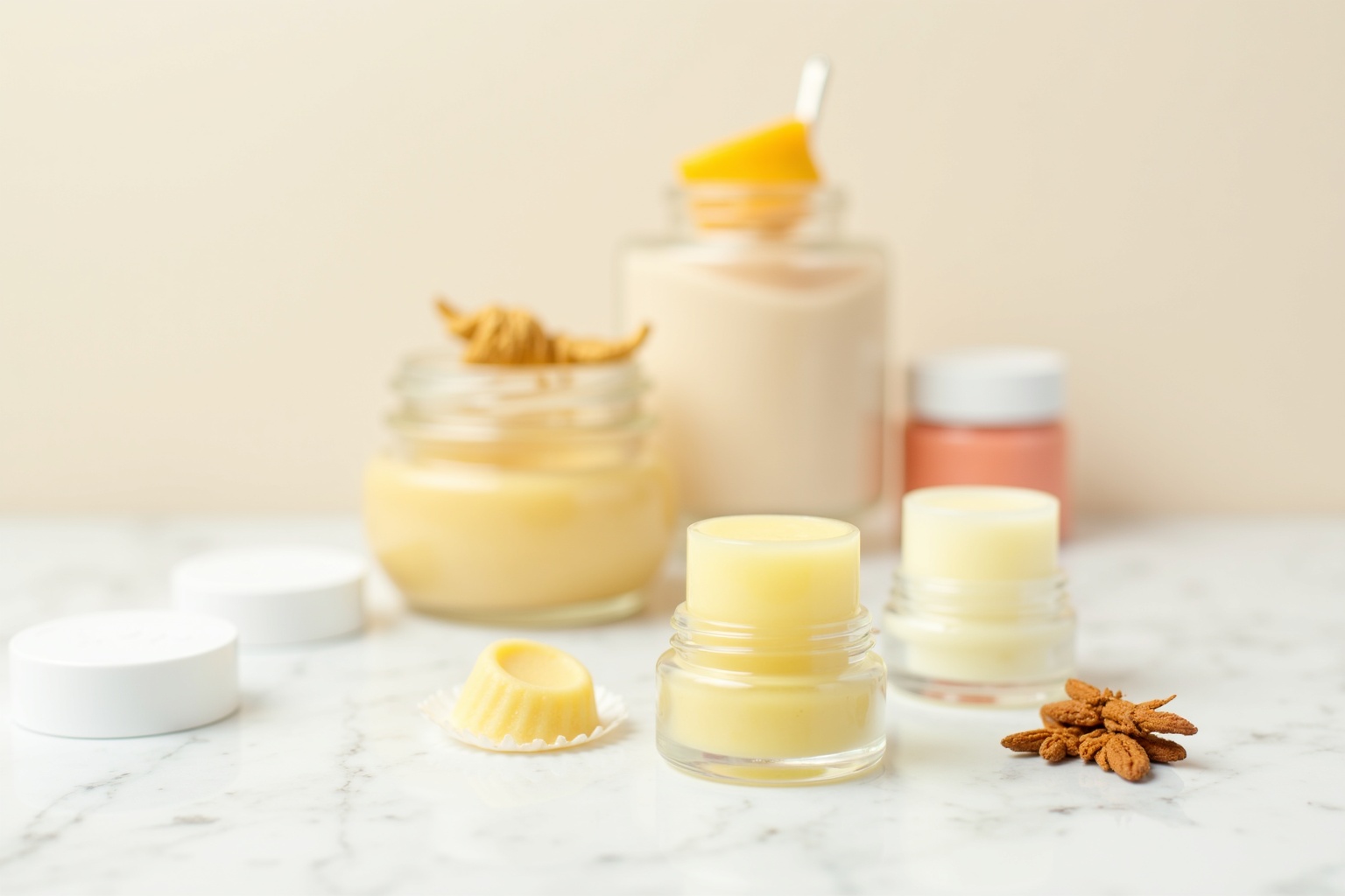 Lippenpflege – Frau trägt glänzenden Lippenbalsam auf