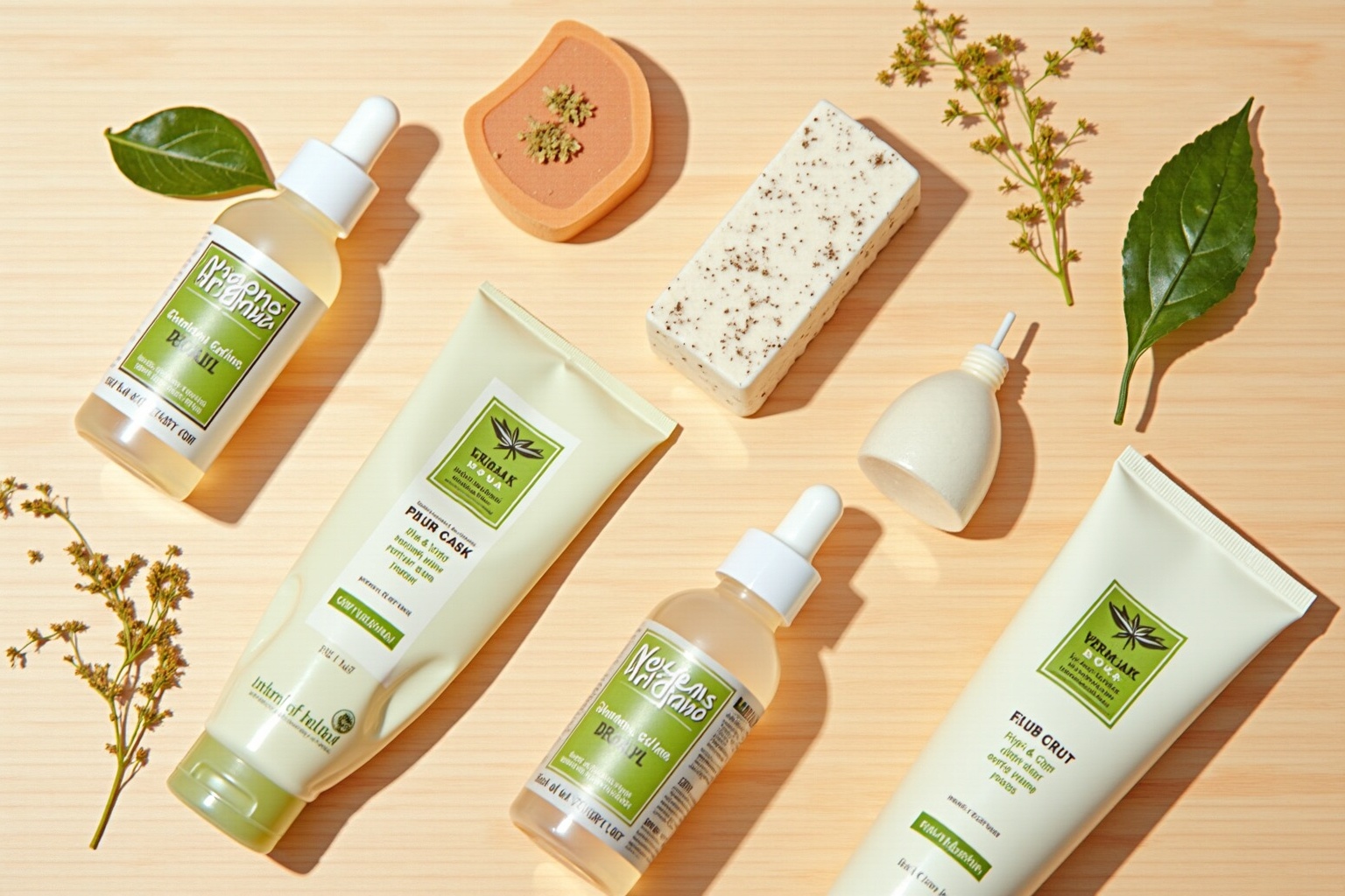 Vegane Kosmetik – Frau trägt natürliche Schönheitsprodukte auf